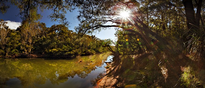 Blackwood River sunburst, Margaret River Region Western Australia