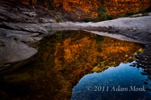 Piccinini Creek waterhole Reflections, Bungle Bungles Range in Purnululu National Park