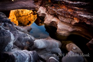 Piccinini Creek waterhole Reflections, Bungle Bungles Range in Purnululu National Park