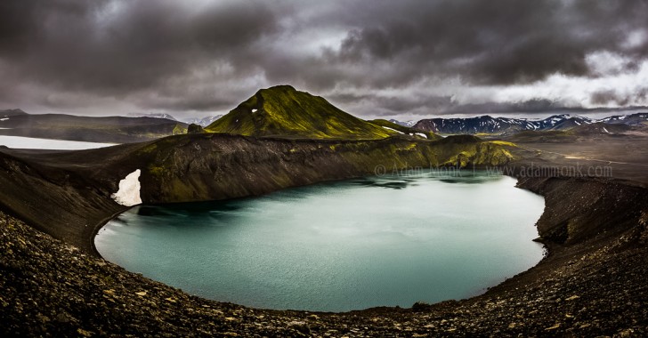 Iceland southern Highlands volcano Crater