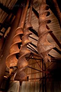 Old drill bits in a deserted shearing shed in the Kimberley WA.