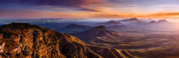 Bluff Knoll sunset in the Stirling Ranges. 