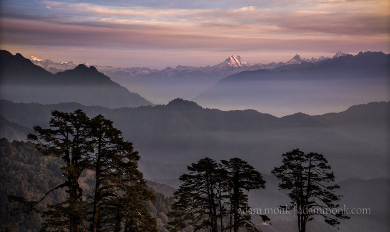 Himalayan View from from Dochula pass, Thimphu Bhutan